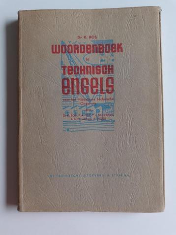 Boek ‘Woordenboek bij technisch Engels’ door Dr.K.Bos beschikbaar voor biedingen