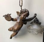 Hanglamp engeltje brons, Glas, Ophalen of Verzenden