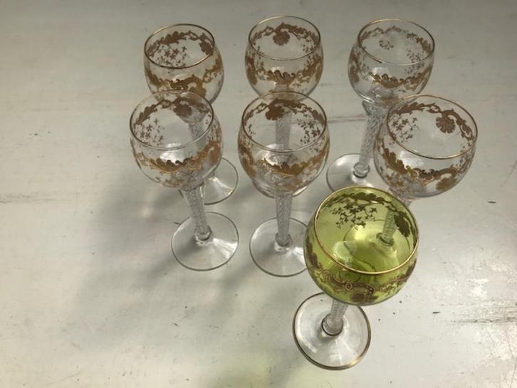 6 +1 St. Louis Massenet / antiek kristal / ca.1900 / ref. 01, Antiek en Kunst, Antiek | Glaswerk en Kristal, Verzenden