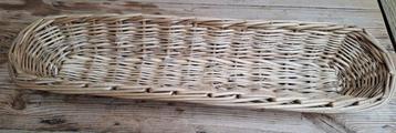 Grote Franse brocante rieten stokbroodmand, 64 cm beschikbaar voor biedingen