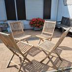 4 in klapbare stoelen, Tuin en Terras, Ophalen, Zo goed als nieuw, Inklapbaar
