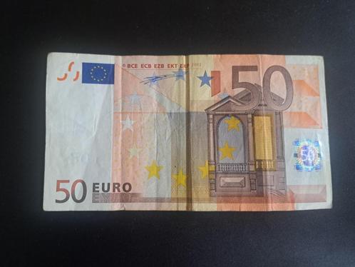 2002 Allemagne 50 euros 1er type Duisenberg code P005, Timbres & Monnaies, Billets de banque | Europe | Euros, Billets en vrac