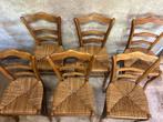 Set van 6 vintage stoeltjes, Huis en Inrichting, Stoelen, Ophalen, Riet of Rotan, Gebruikt, Bruin
