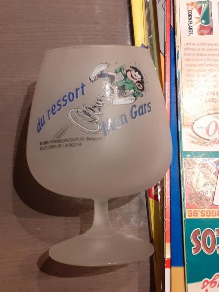 GASTON LAGAFFE Franquin, verre rare, Verzamelen, Stripfiguren, Zo goed als nieuw, Gebruiksvoorwerp, Guust of Robbedoes, Ophalen of Verzenden