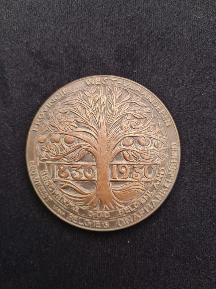 Medaille België Eeuwfeest 1830 1930 Lateur Vlaanderen, Postzegels en Munten, Penningen en Medailles, Brons, Ophalen of Verzenden