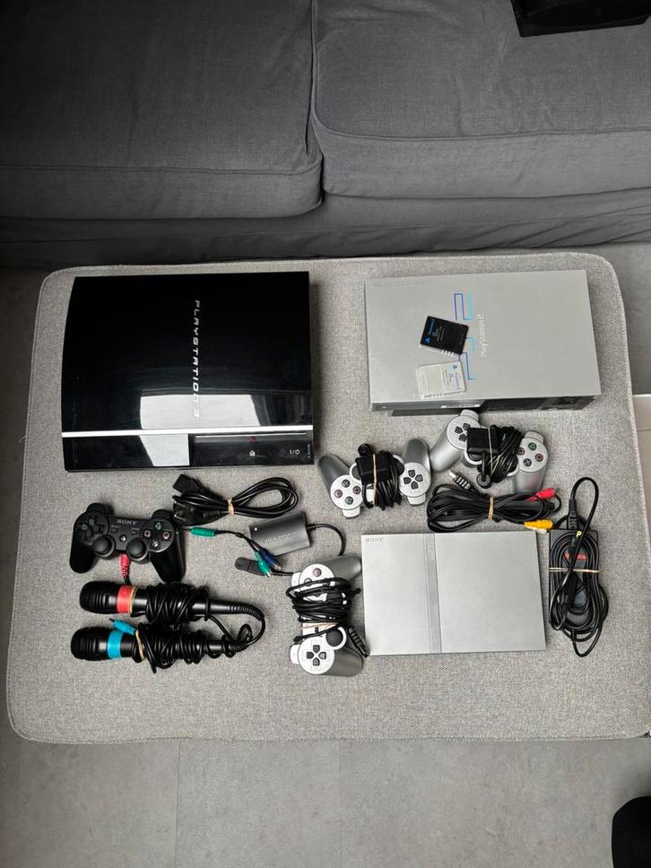 3x Playstation + games, Games en Spelcomputers, Games | Sony PlayStation 2, Gebruikt, Ophalen
