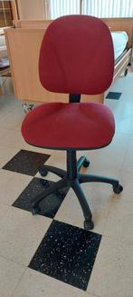 Bureaustoel - rode stoffen bekleding., Ophalen, Gebruikt, Rood, Bureaustoel