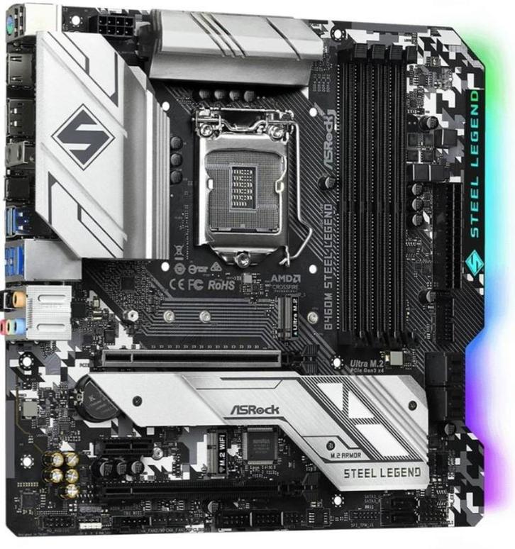 Asrock B460M Steel Legend Socket 1200, Computers en Software, Moederborden, Zo goed als nieuw, Intel, DDR4, Ophalen of Verzenden