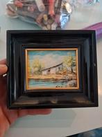 Twee oude Vintage schilderijtjes, Antiek en Kunst, Ophalen of Verzenden