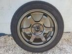 4 jantes Rota Grid Racing 15x7" 4x100 ET20, Bronze + pneus T, Auto-onderdelen, Banden en Velgen, Gebruikt, 15 inch, Velg(en), 195 mm