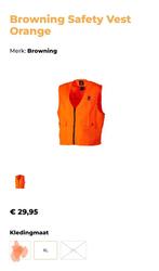 browning safety vest maat xl, Ophalen of Verzenden, Nieuw
