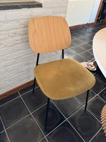 Set van 6 fluwelen designstoelen – goede staat beschikbaar voor biedingen