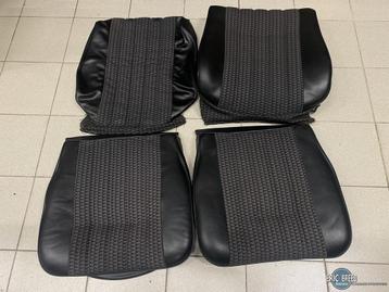 Stoelbekleding voorstoelen zwart voor Mercedes-Benz W123