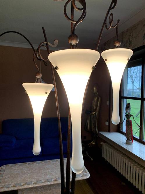 Staanlamp Falb, Maison & Meubles, Lampes | Lampadaires, Comme neuf, 150 à 200 cm, Verre, Enlèvement