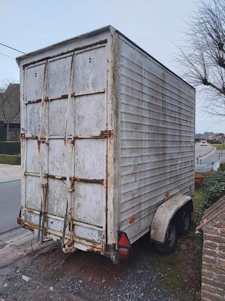 Aanhangwagen dubbelas, Dieren en Toebehoren, Paarden en Pony's | Trailers en Aanhangwagens, Ophalen