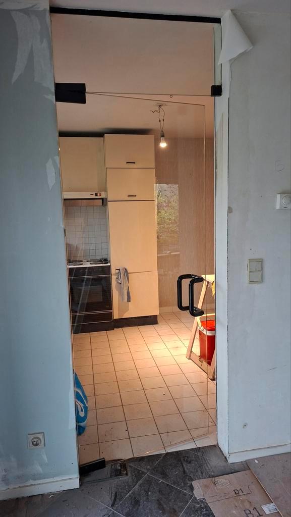 TAATDEUR, volglas., Doe-het-zelf en Bouw, Deuren en Vliegenramen, Gebruikt, Binnendeur, 215 cm of meer, 80 tot 100 cm, Glas, Vouwdeur