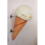 Vanille gevel ijsje 90 cm - polyester schepijs 1 bol ijs