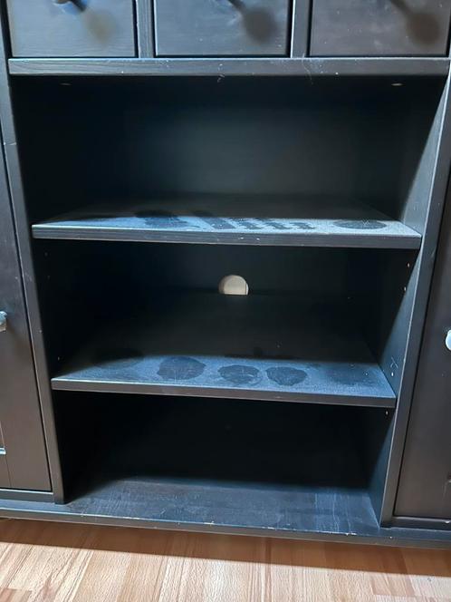 Dressoir zwart, Huis en Inrichting, Kasten | Dressoirs, Zo goed als nieuw, Met lade(s), Met deur(en), Met plank(en), Ophalen
