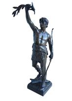 Groot brons 1900 - MARIOTON - 54 cm, Antiek en Kunst, Verzenden