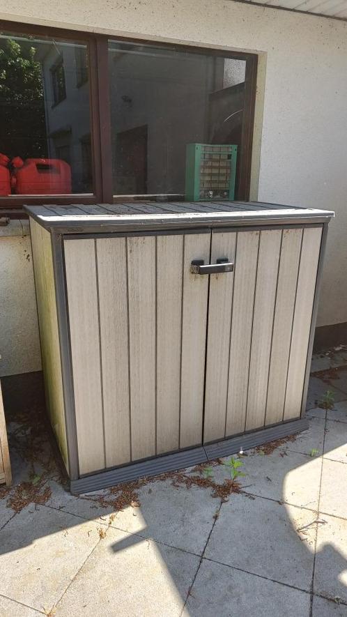 Kunststof tuinopberghok, Tuin en Terras, Bergingen en Tuinkasten, Gebruikt, Kunststof, Ophalen
