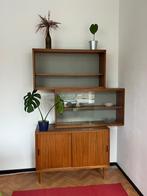 Vintage modulair houten dressoir — design uit het midden van, Huis en Inrichting, Ophalen, Gebruikt, 100 tot 150 cm, Mi-siècle