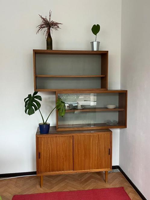 Vintage modulair houten dressoir — design uit het midden van, Huis en Inrichting, Kasten | Buffetkasten, Gebruikt, 150 tot 200 cm
