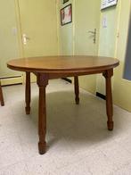 Robuste keukentafel dia 110 h 76 met 4 stoelen zith 44cm d39, Ophalen, Rond, Zo goed als nieuw, Vier personen
