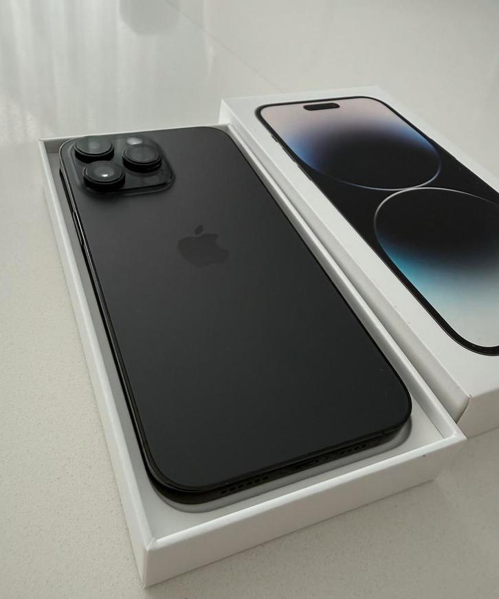 IPhone 14 Pro Max 128GB Space Black, Télécoms, Téléphonie mobile | Apple iPhone, Comme neuf, iPhone 14, Enlèvement ou Envoi