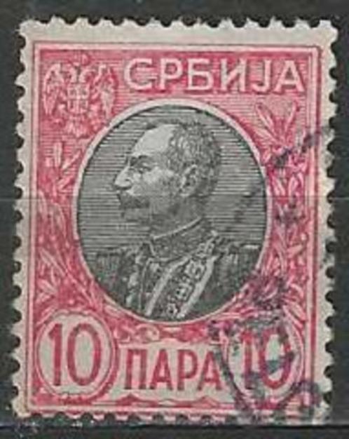 Servie 1905 - Yvert 84 - Koning Peter I - 10 napa (ST), Postzegels en Munten, Postzegels | Europa | Overig, Gestempeld, Overige landen