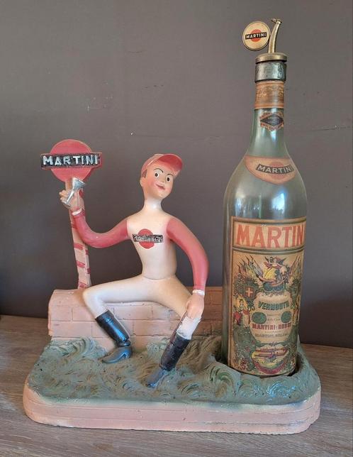 Martini reclame beeld Jockey Deco Art Bruxelles, Verzamelen, Merken en Reclamevoorwerpen, Gebruikt, Reclamebord, Ophalen of Verzenden