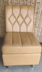 vintage zeteltje met voetbank en pootjes in chroom, Huis en Inrichting, Ophalen, Kunststof, Gebruikt, Vintage