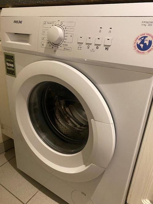 Proline Wasmachine, Elektronische apparatuur, Wasmachines, Gebruikt, Voorlader, 4 tot 6 kg, Minder dan 85 cm, 1200 tot 1600 toeren