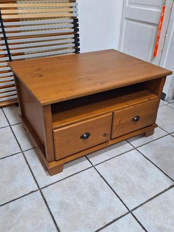 Table basse bois Ikea Markor tiroirs 