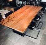 Massieve handgemaakte tafel, Huis en Inrichting, Tafels | Eettafels, 200 cm of meer, 100 tot 150 cm, Overige houtsoorten, Ophalen