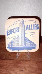 Brasserie bière ancien sous-bock Export Alliés, Collections, Autres marques, Sous-bock, Utilisé, Enlèvement ou Envoi