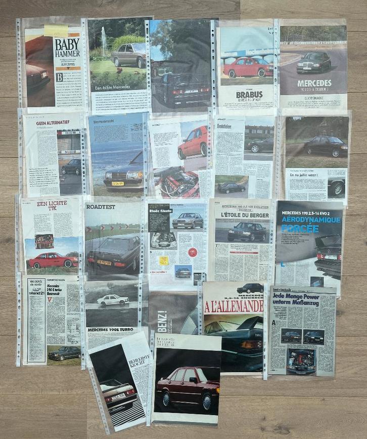MERCEDES 190E 2.5-16 - ARTIKELS, Boeken, Auto's | Folders en Tijdschriften, Mercedes, Ophalen of Verzenden