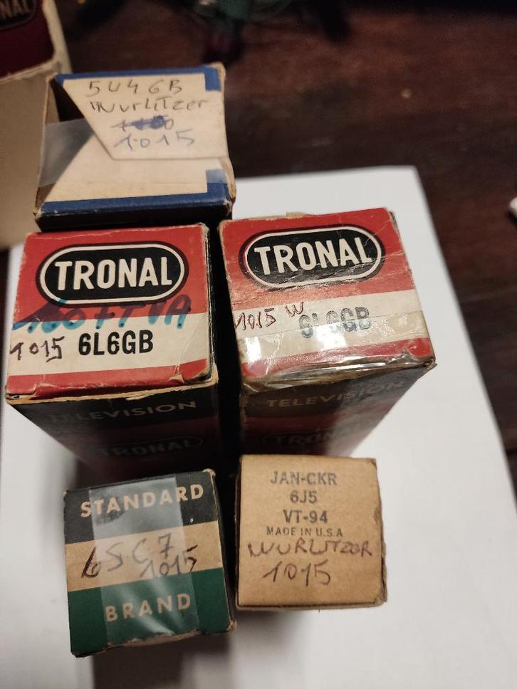 Wurlitzer 1015 - 503 ampère buizenset, Verzamelen, Automaten | Jukeboxen, Zo goed als nieuw, Wurlitzer, 1950 tot 1960, Ophalen of Verzenden