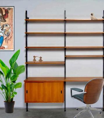 Vintage Olof PIRA Wall Unit - Zweden 1960s beschikbaar voor biedingen