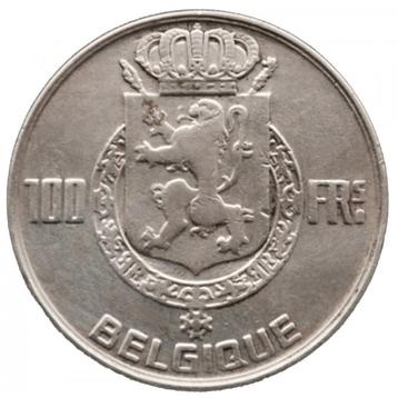 4 pièces en argent 100 Frank Belgique 1948-1950 14€ la pièce