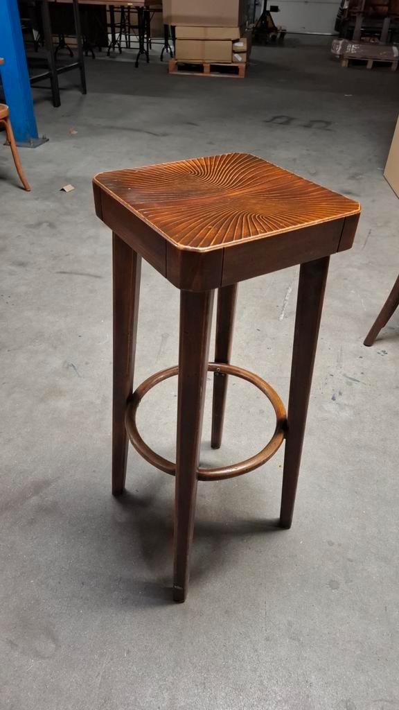 15 thonet cafe HUTTEN kruk + stoelen print antiek bruin hout, Huis en Inrichting, Barkrukken, Zo goed als nieuw, Hout, 5 krukken of meer