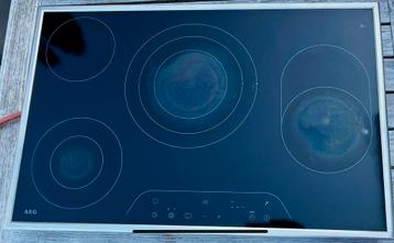 Taque vitrocéramique AEG 75 cm, Electroménager, Enlèvement, Céramique, 4 zones de cuisson