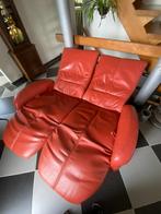 divan/fauteuil relax en véritable cuir, Huis en Inrichting, Fauteuils, Ophalen, Gebruikt, Leer