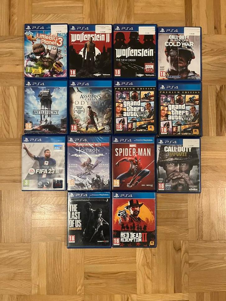 Ps4 games, Games en Spelcomputers, Spelcomputers | Sony PlayStation 4, Zo goed als nieuw, Ophalen