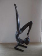 bronzen beeldje Yoga Lady Sculpture kunstbeeld, Ophalen of Verzenden, Brons