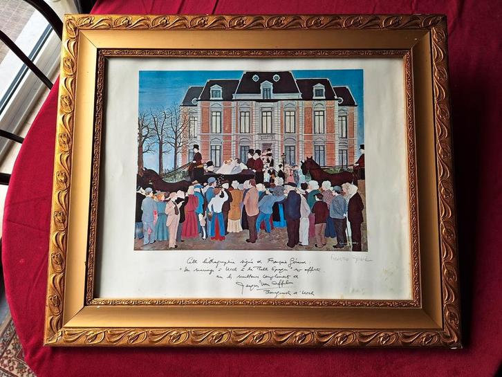 Ukkel by Francoise GERARD, Belle Epoque Jacques VAN OFFELEN, Antiek en Kunst, Kunst | Litho's en Zeefdrukken, Ophalen of Verzenden