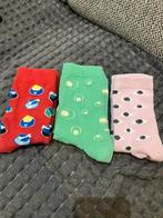 3 paar sokken met tekeningen maat 35 - 38, Kleding | Dames, Sokken en Kousen, Ophalen of Verzenden, Gedragen, Maat 35 t/m 38