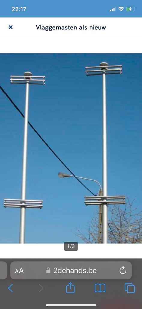 Vlaggemasten, Telecommunicatie, Antennes en Masten, Zo goed als nieuw, Ophalen