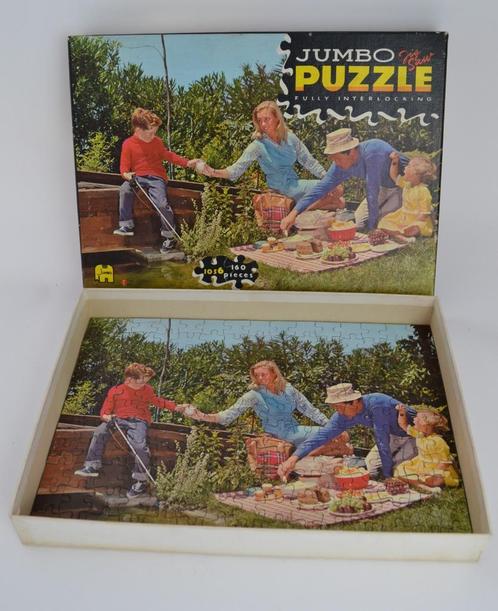 Vintage jumbo jig saw puzzel, Hobby & Loisirs créatifs, Sport cérébral & Puzzles, Utilisé, Puzzle, Moins de 500 pièces, Enlèvement ou Envoi