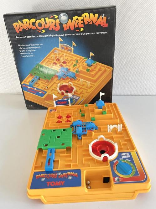 Jeu Le Parcours infernal - Tomy, Hobby en Vrije tijd, Gezelschapsspellen | Overige, Zo goed als nieuw, Een of twee spelers, Ophalen of Verzenden