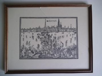 Drukwerk houtsnede Bernard Van De Putte Antwerpen beschikbaar voor biedingen